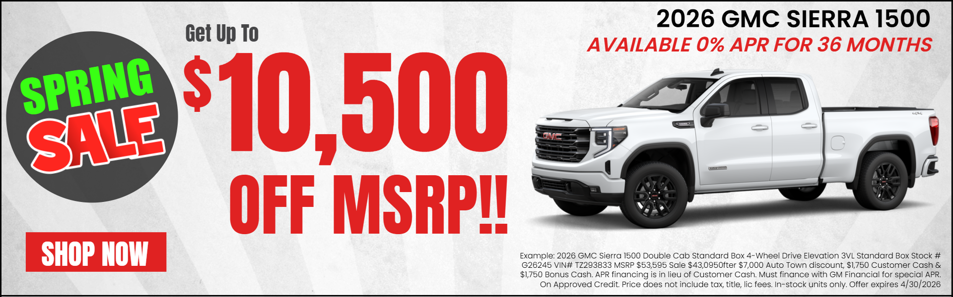 New 2026 GMC Sierra 1500