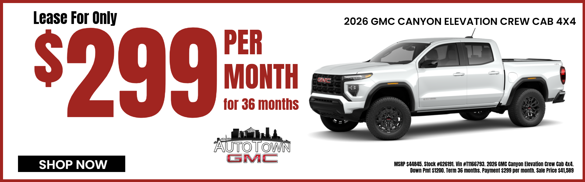 CANYON OFFER FROM AUTO TOWN GMC