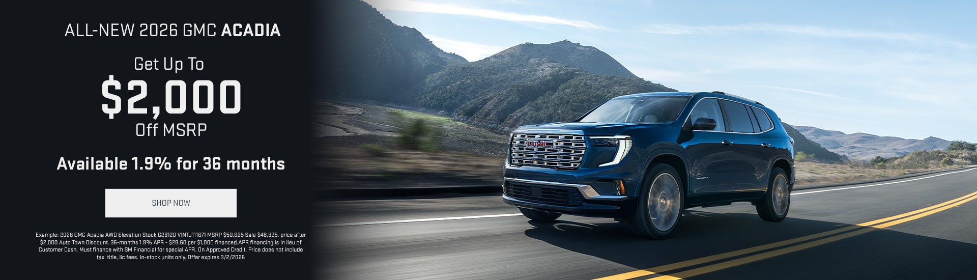 All-new 2026 GMC Acadia
